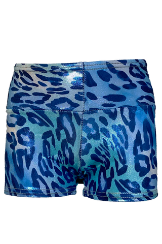 Sparkle Blue Cheetah Short