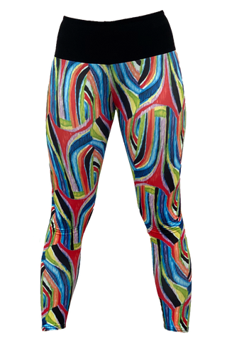 Rainbow Abstract Painting Yoga Pant