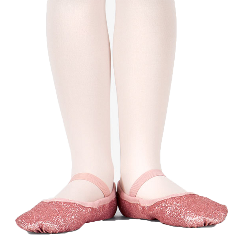 Pink sparkly hot sale ballet shoes