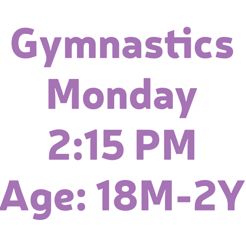 Gymnastics Monday 2:15PM 18M-2Y