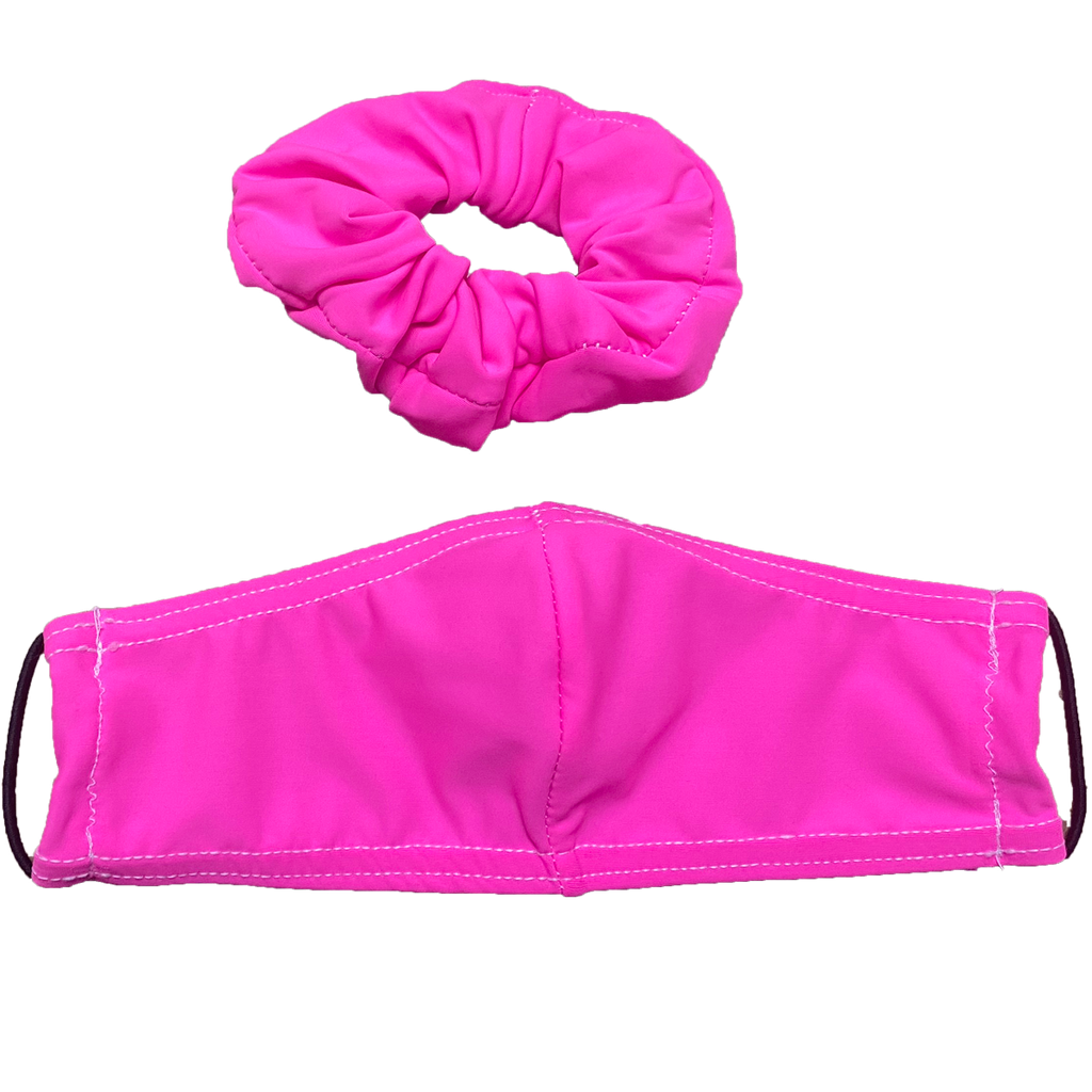 Hot Pink Face Mask & Scrunchie Set