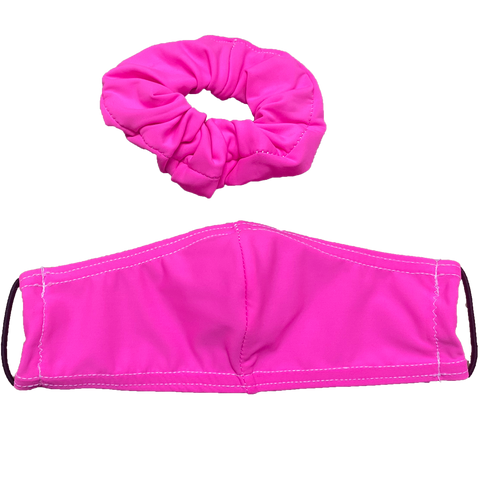 Hot Pink Face Mask & Scrunchie Set