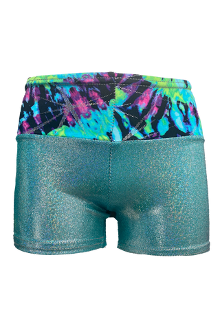 Tie Dye & Sparkle Jade Short