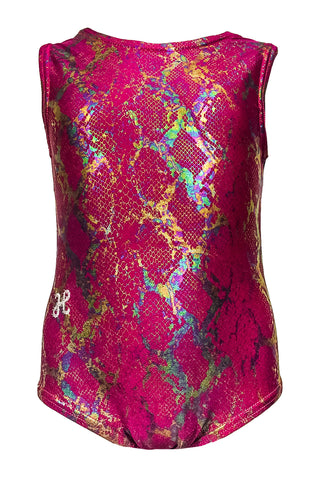 Magenta with Rainbow Foil Animal Print Leo