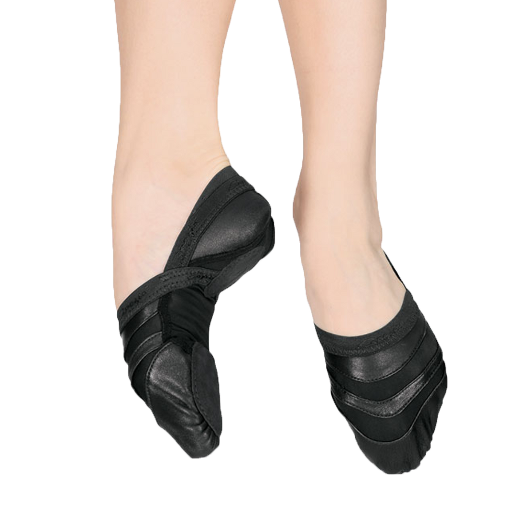 Leather and Mesh Ballet Shoes