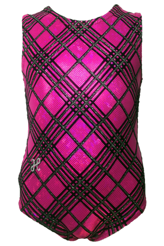 Holographic Linear Pink Leotard